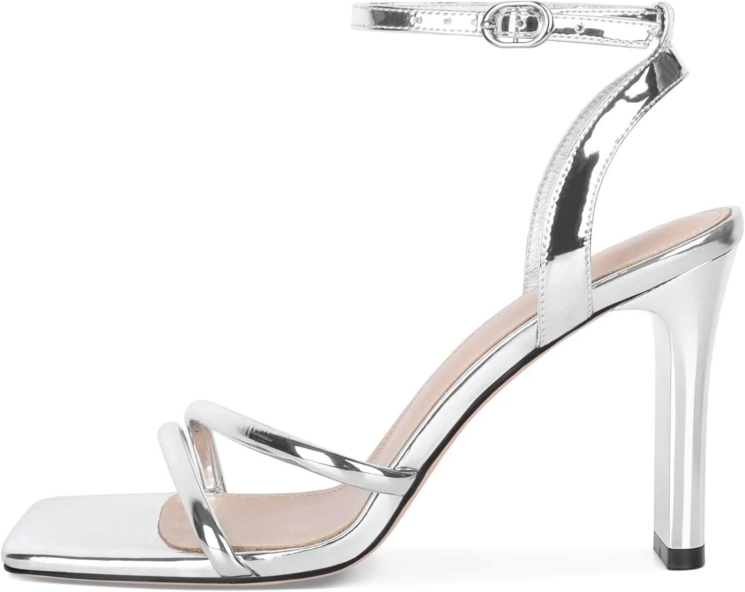 Joseywade Chunky Heels Women Strappy High Heels 3.5" Heeled Sandals Open Toe Shoes