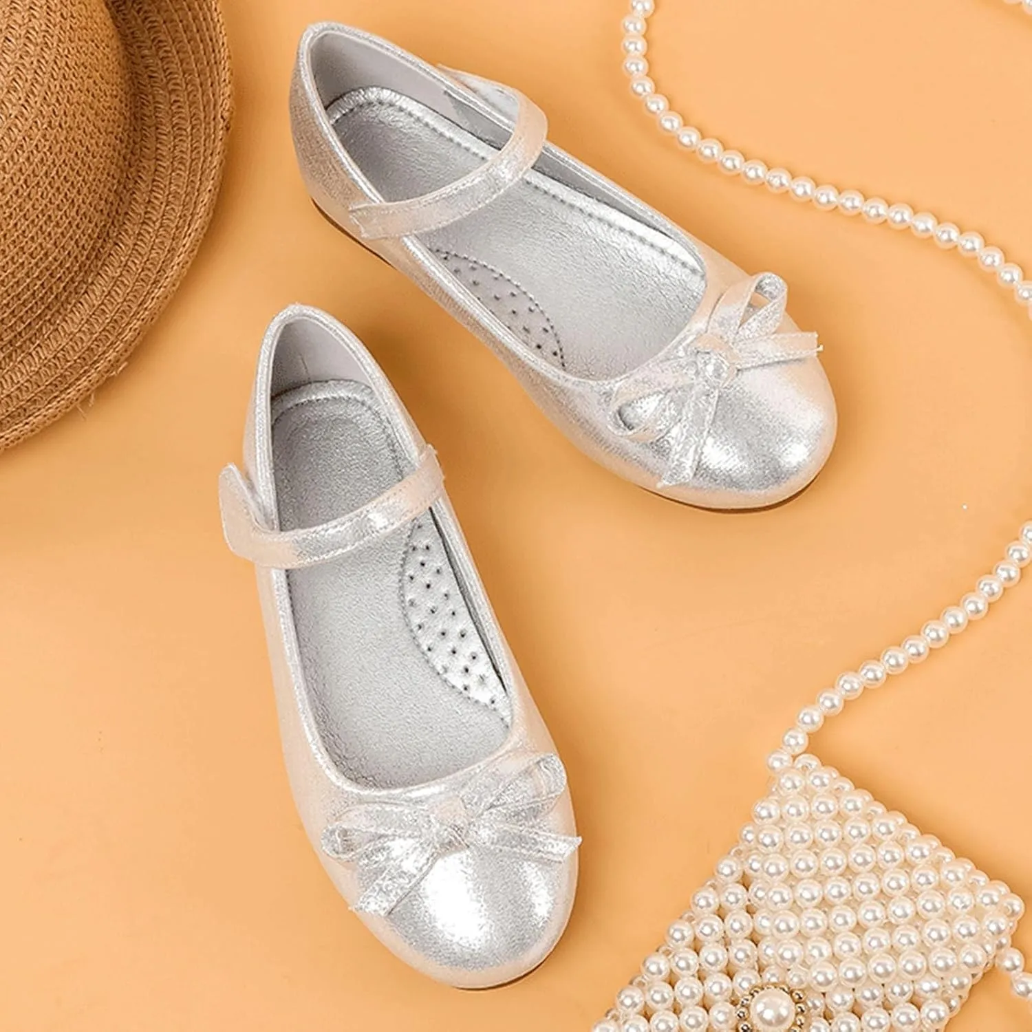 Kids Leather Shoes with Bow Non Slip Children Ballet Girl Student Shoes rompers baby girl