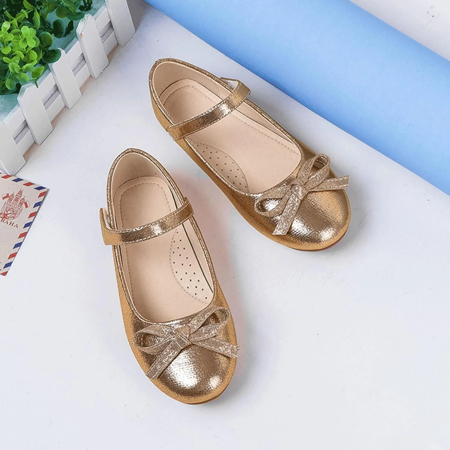 Kids Leather Shoes with Bow Non Slip Children Ballet Girl Student Shoes rompers baby girl