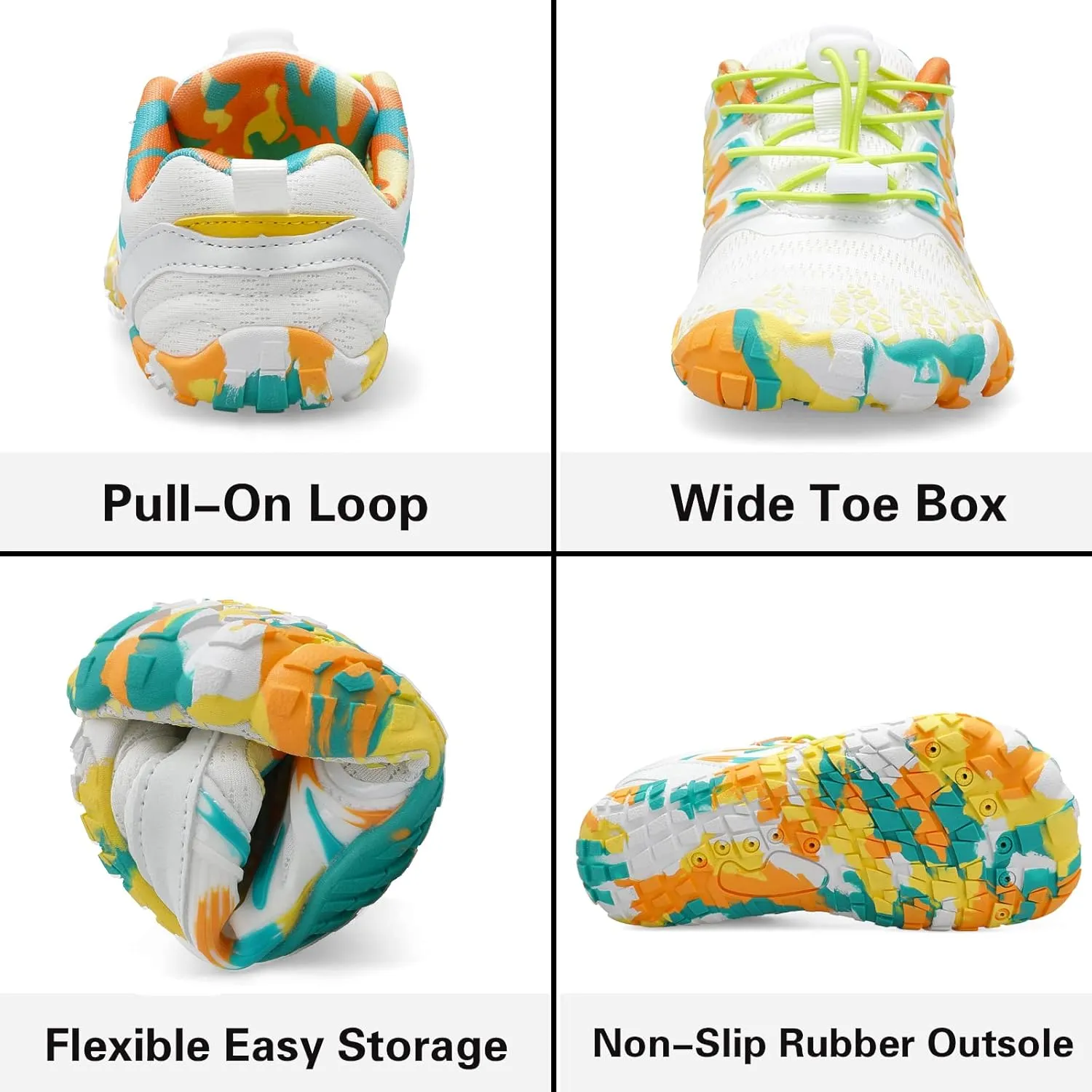 L-RUN Kids Water Shoes Boys Girls Barefoot Water Hiking Shoes Indoor Outdoor Quick Dry Athletic Sneaker Shoes