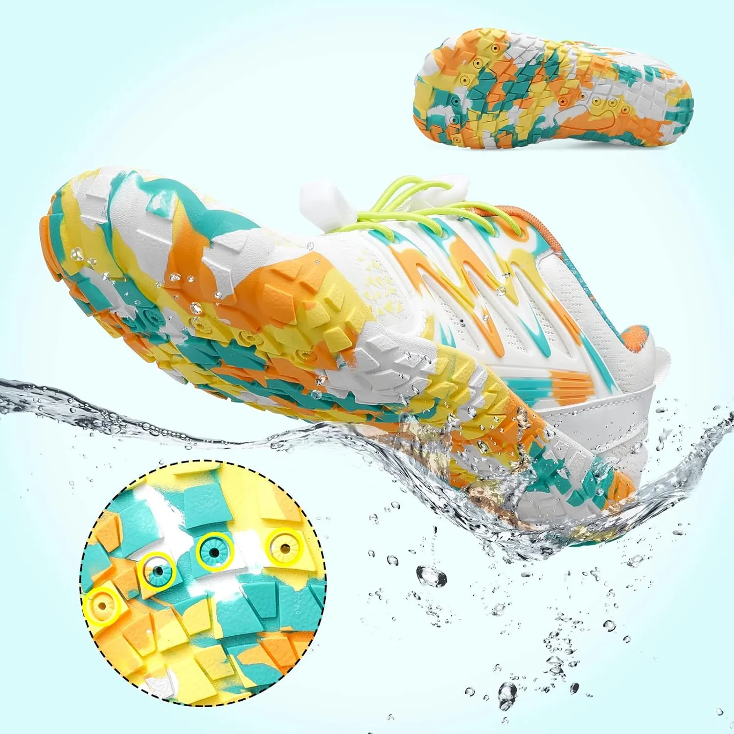 L-RUN Kids Water Shoes Boys Girls Barefoot Water Hiking Shoes Indoor Outdoor Quick Dry Athletic Sneaker Shoes