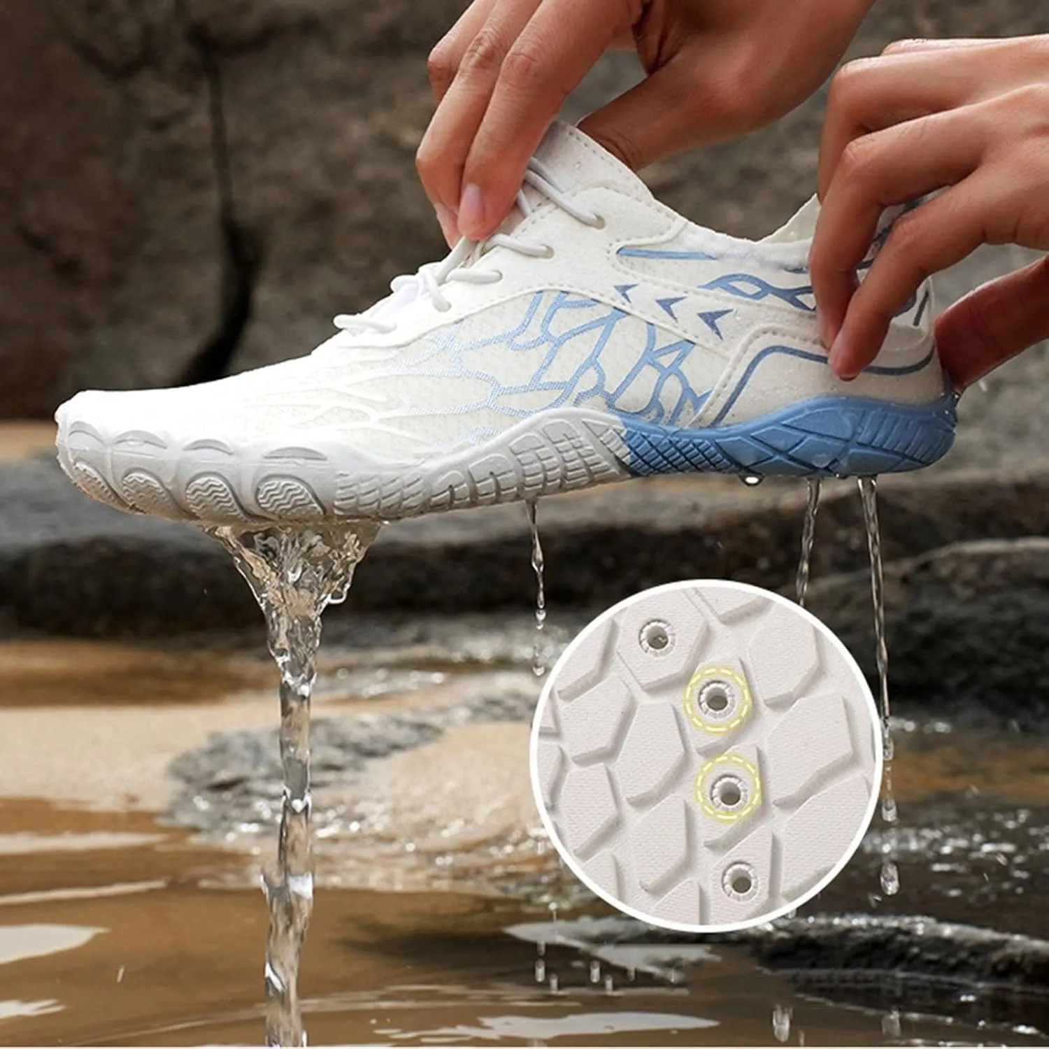 Lightweight Water Shoes for Women Men Quick Drying, Breathable Hiking Barefoot Aqua Sports Water Shoes, Outdoor Swim Diving Surf Kayaking