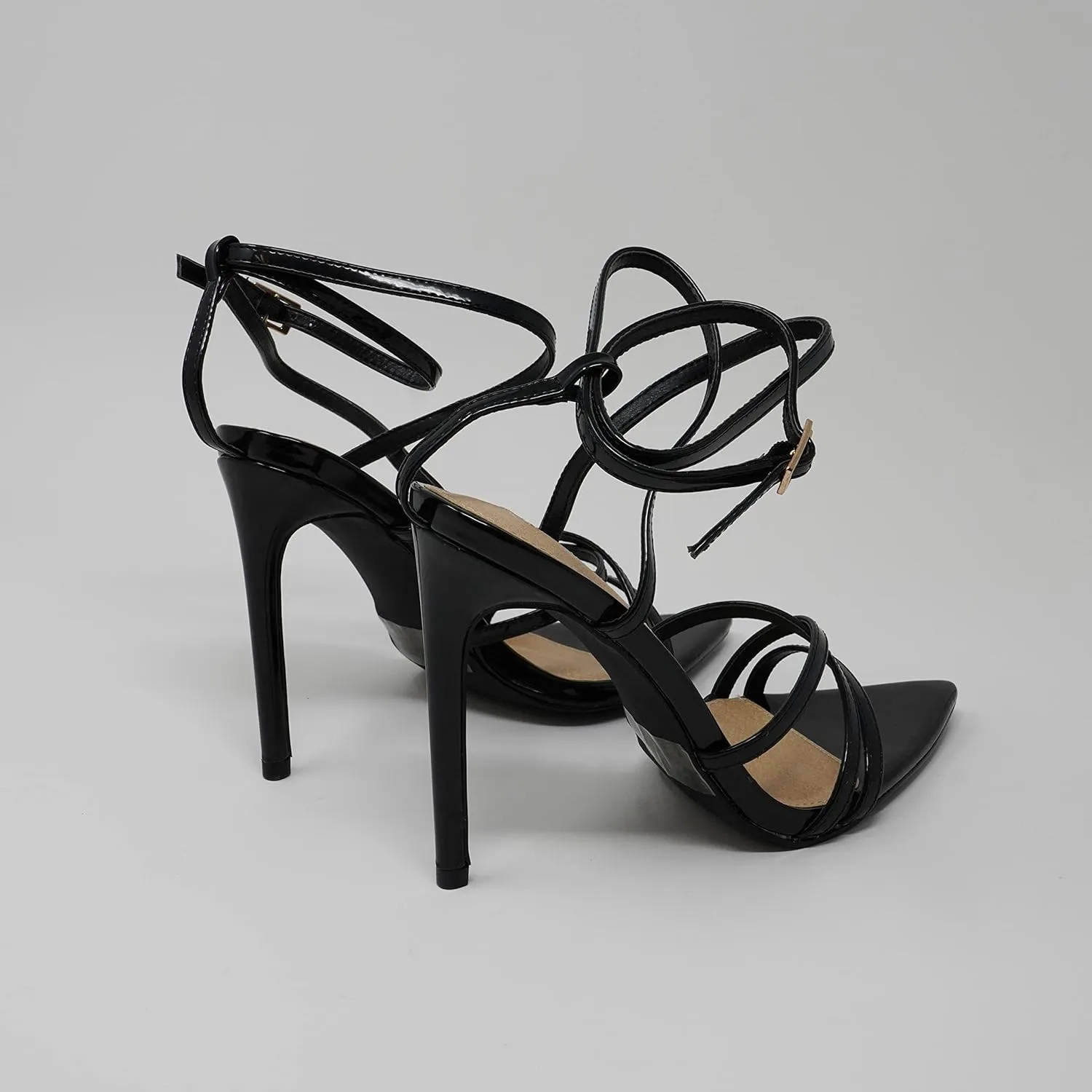 Liliana Sexy Stiletto High Heels for Women, Strappy Pointed Open Toe Shoes Heels