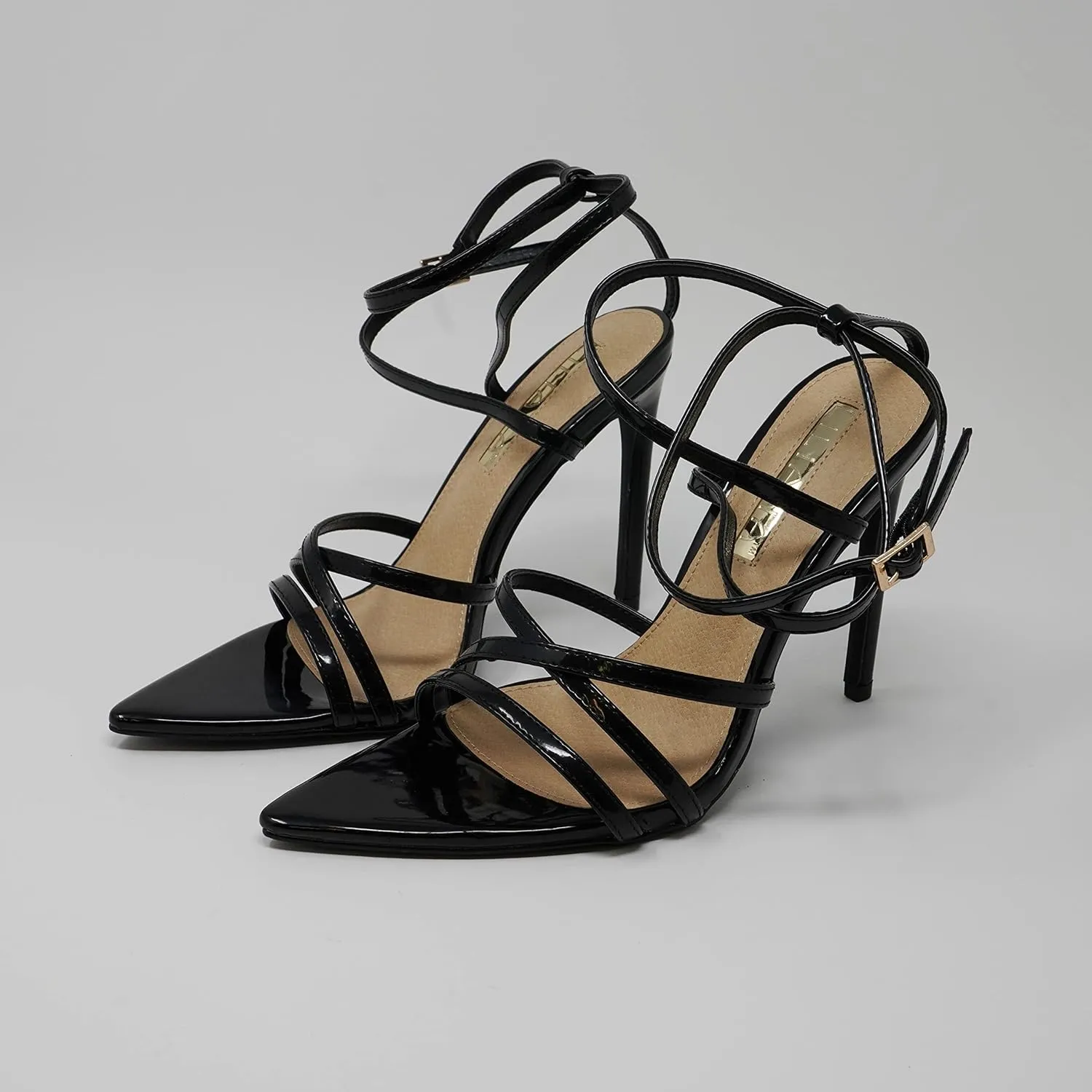 Liliana Sexy Stiletto High Heels for Women, Strappy Pointed Open Toe Shoes Heels