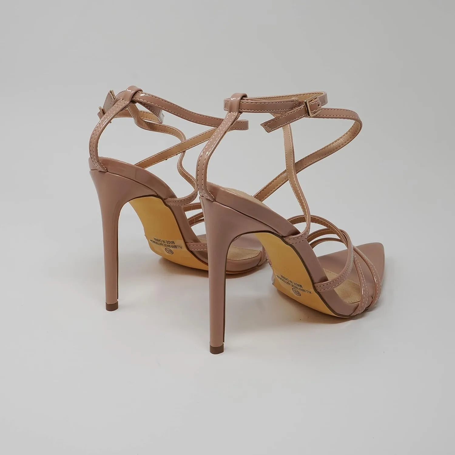 Liliana Sexy Stiletto High Heels for Women, Strappy Pointed Open Toe Shoes Heels