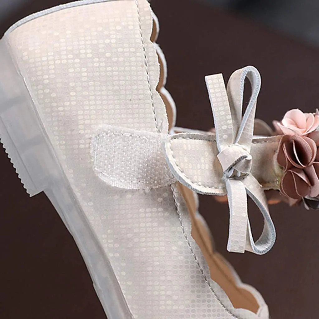 Little Toddler Girls Floral Dress Shoes Princess Soft Sole Ballerina Ballet Flat𝘀 Kids Mary Jane Prewalker Shoes