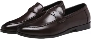 Luxury Leather Loafers for Men Business Formal Dress Slip On Driving Shoes