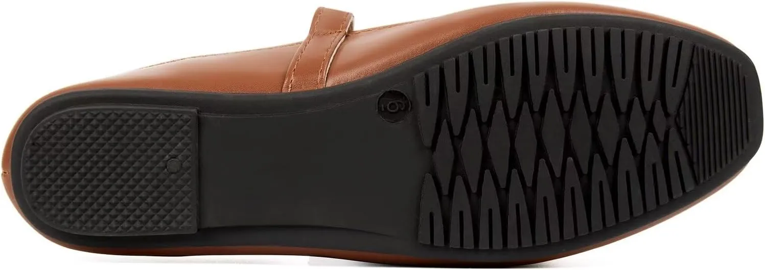 Mary Jane Flats Shoes, Ballet Flats Shoes for Women, Square Toe Ankle Strap Flats, Soft Comfortable PU Flat Shoes, Women Flats Dress Shoes