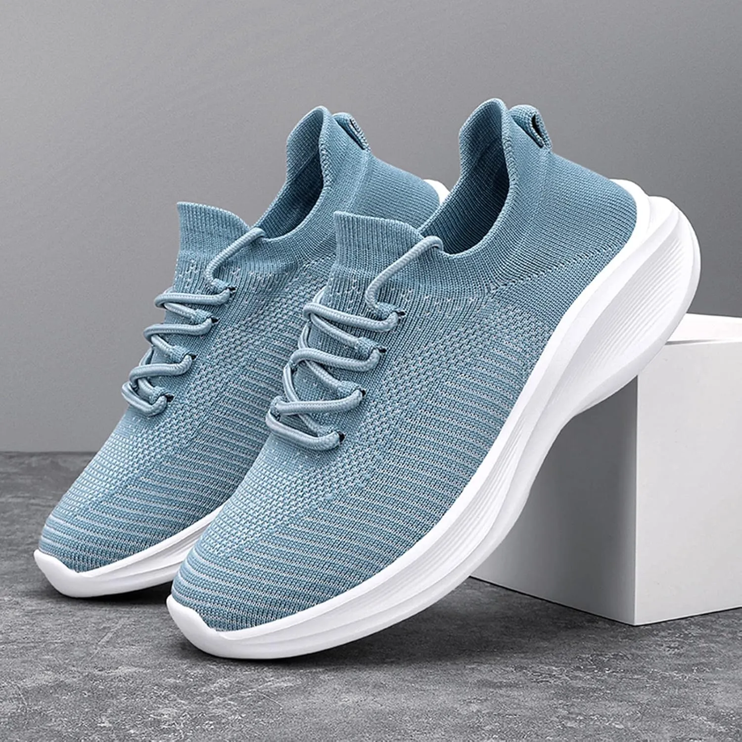 Men Running Shoes Men's Comfortable Tennis Shoes Outdoor Lightweight Breathable Soft Sole Non Slip Sports Sneakers