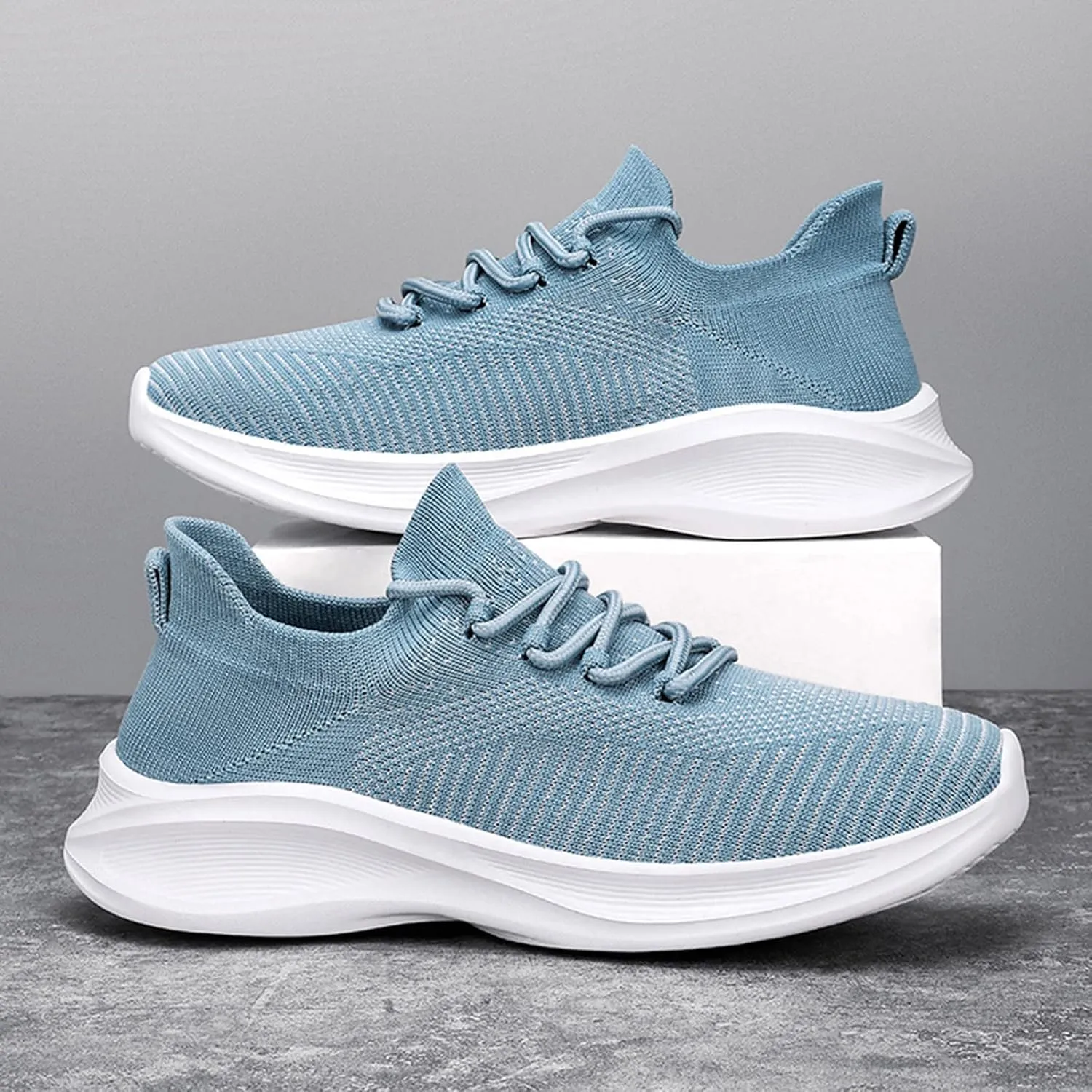 Men Running Shoes Men's Comfortable Tennis Shoes Outdoor Lightweight Breathable Soft Sole Non Slip Sports Sneakers