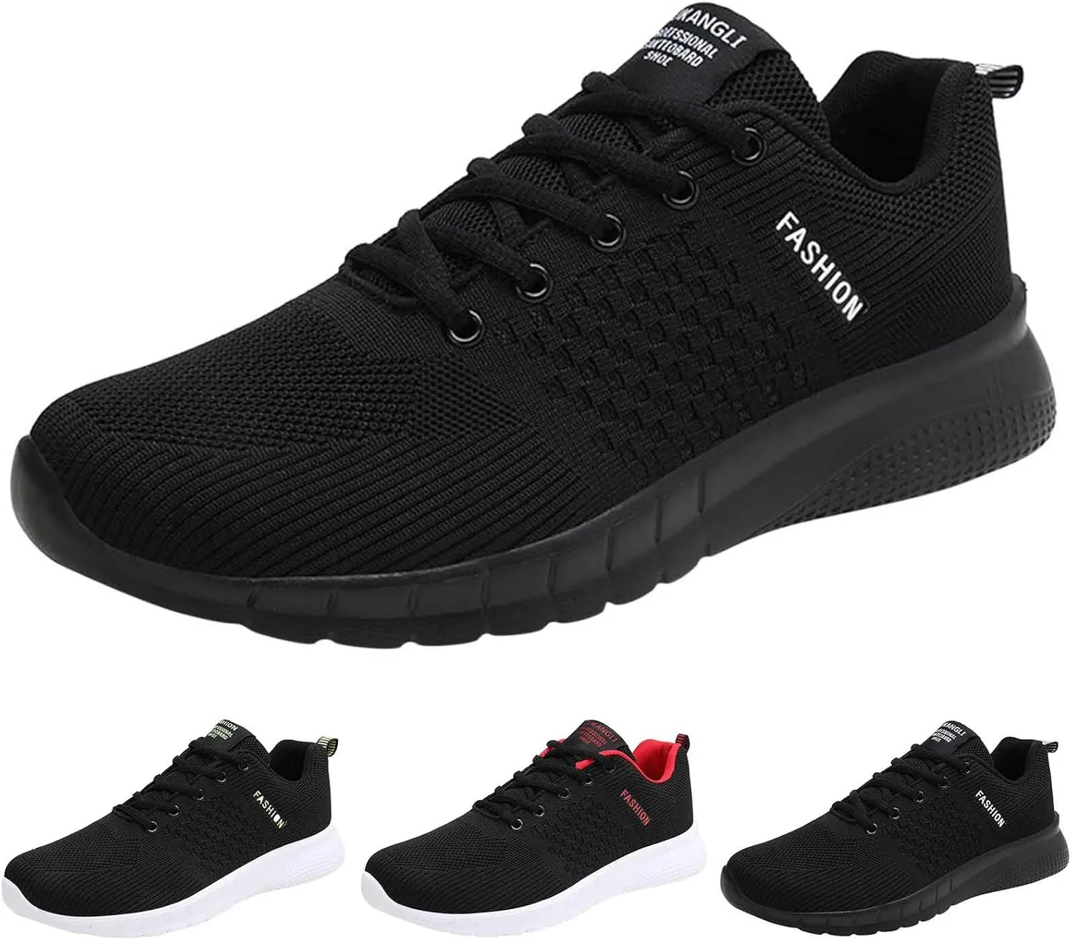 Men Sports Shoes Fashionable Color Matching Mesh Breathable and Comfortable Lace Up Flat Mens Sneaker Socks Shoes