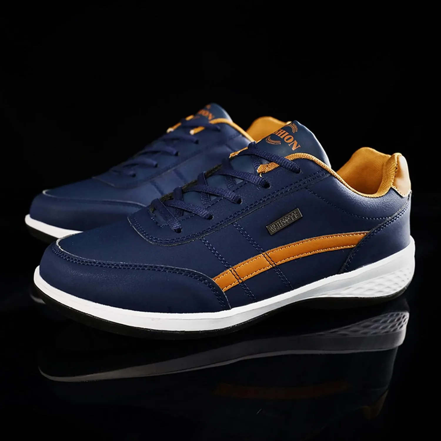 Men Walking Shoes Wide Hiking Shoes Waterproof Outdoor Work Shoes Trails Sneakers Casual Comfortable Trekking Shoes