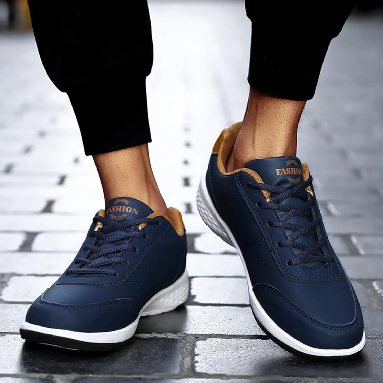 Men Walking Shoes Wide Hiking Shoes Waterproof Outdoor Work Shoes Trails Sneakers Casual Comfortable Trekking Shoes