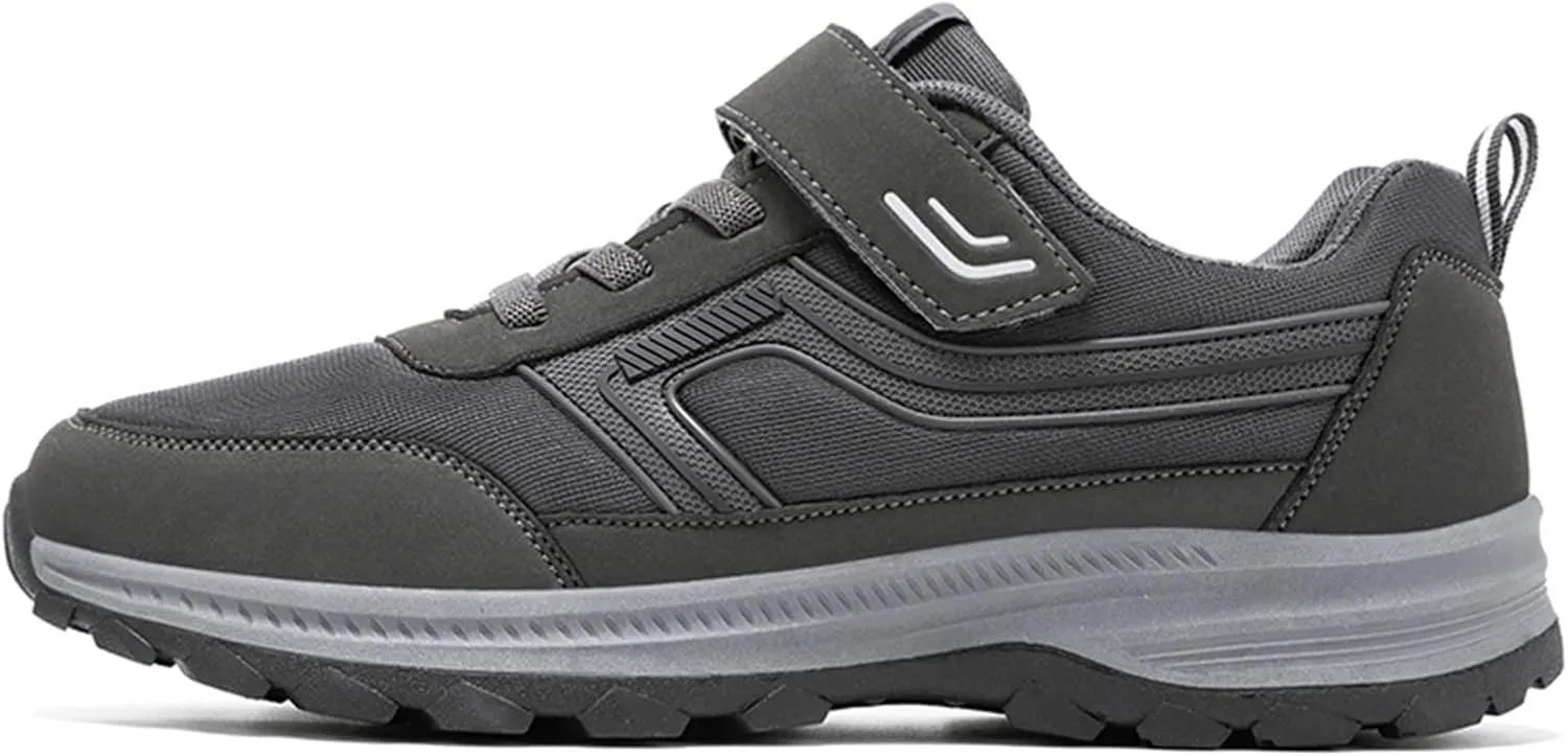 Men Walking Shoes Wide Hiking Shoes Waterproof Outdoor Work Shoes Trails Sneakers Casual Comfortable Trekking Shoes