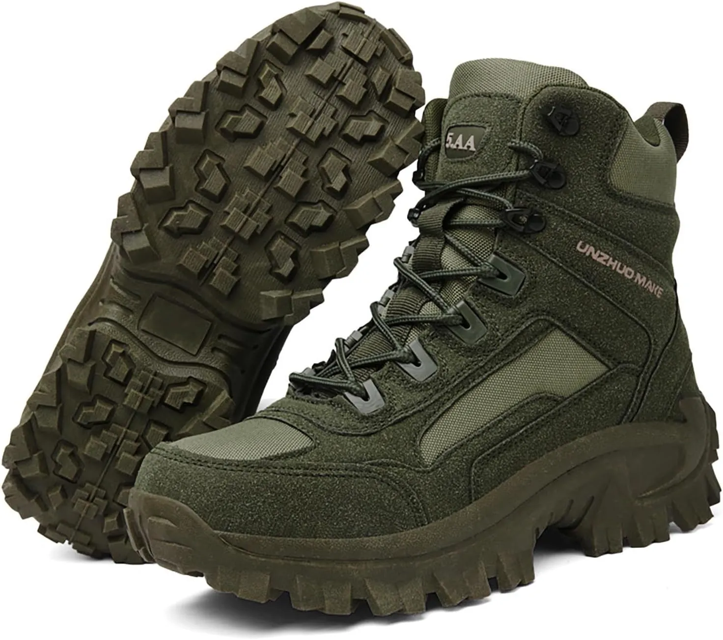 Men Water Proof Hiking and Camping Boots Comfortable and Breathable Side Zipper Non Slip Durable All Weather Boots Men