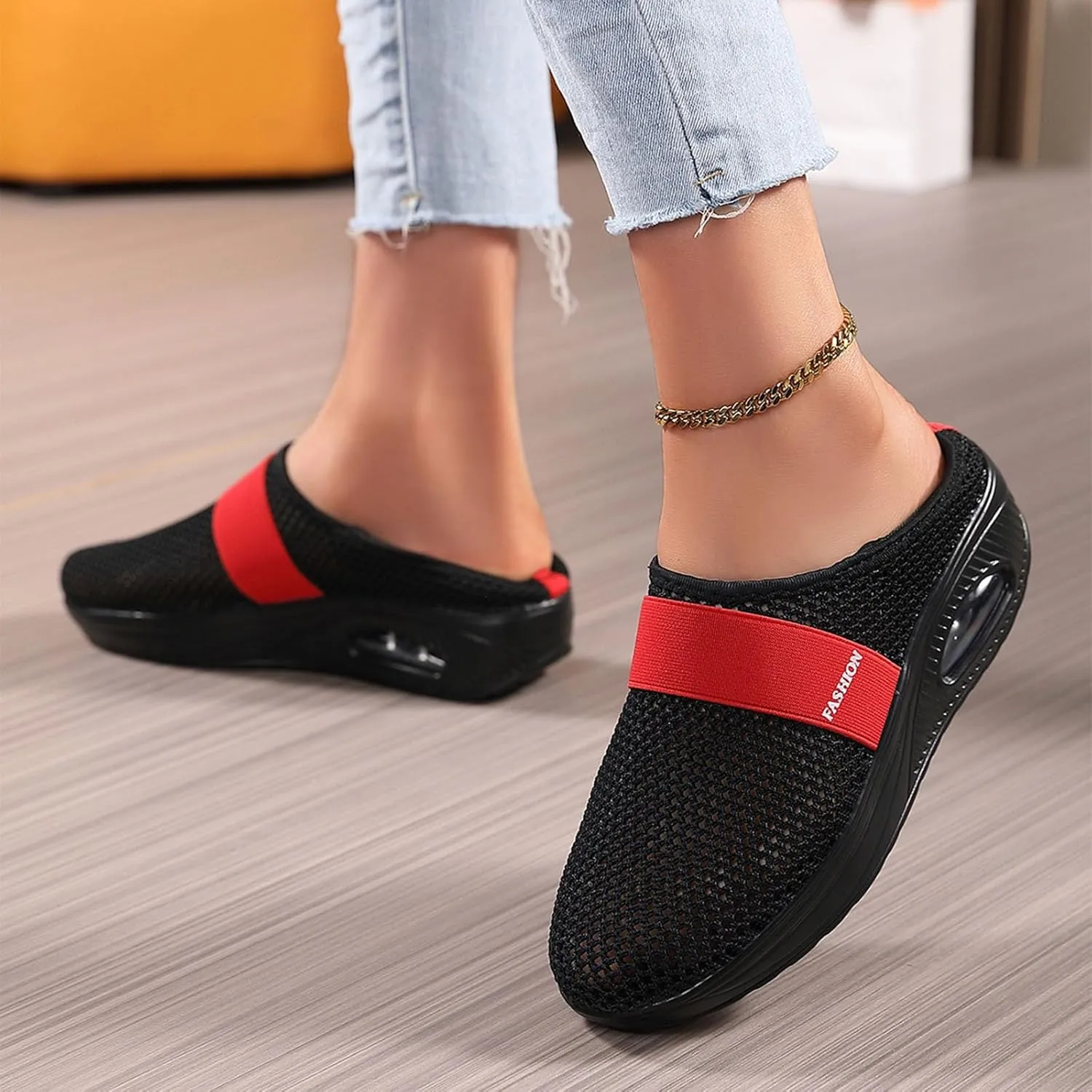 Men's Arch Support Shoes Non Slip Sneakers Casual Air Cushion Sole Walking Shoes Running Athletic Sneaker