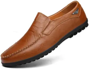 Men's Driving Shoes Premium Genuine Leather Fashion Slipper Casual Slip On Loafers Shoes