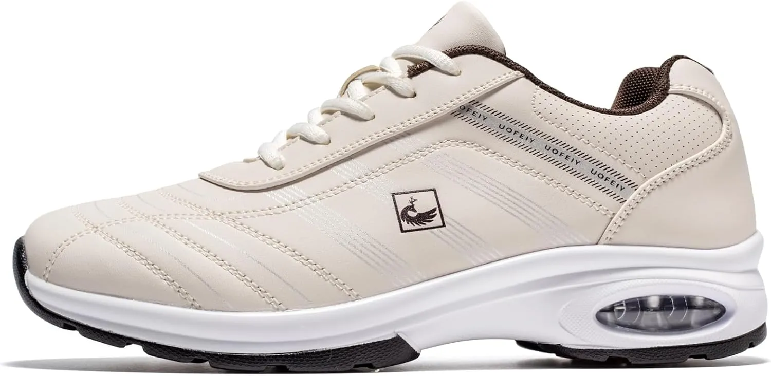 Men's Fashion Lace Up Leather Sneaker Casual Anti Slip Spikeless Golf Shoes for Men Outdoor Walking Shoes Footwears