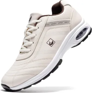 Men's Fashion Lace Up Leather Sneaker Casual Anti Slip Spikeless Golf Shoes for Men Outdoor Walking Shoes Footwears