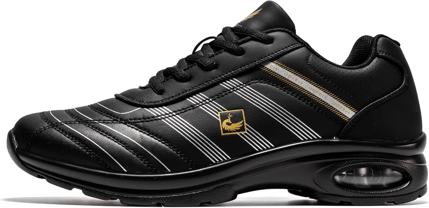 Men's Fashion Lace Up Leather Sneaker Casual Anti Slip Spikeless Golf Shoes for Men Outdoor Walking Shoes Footwears