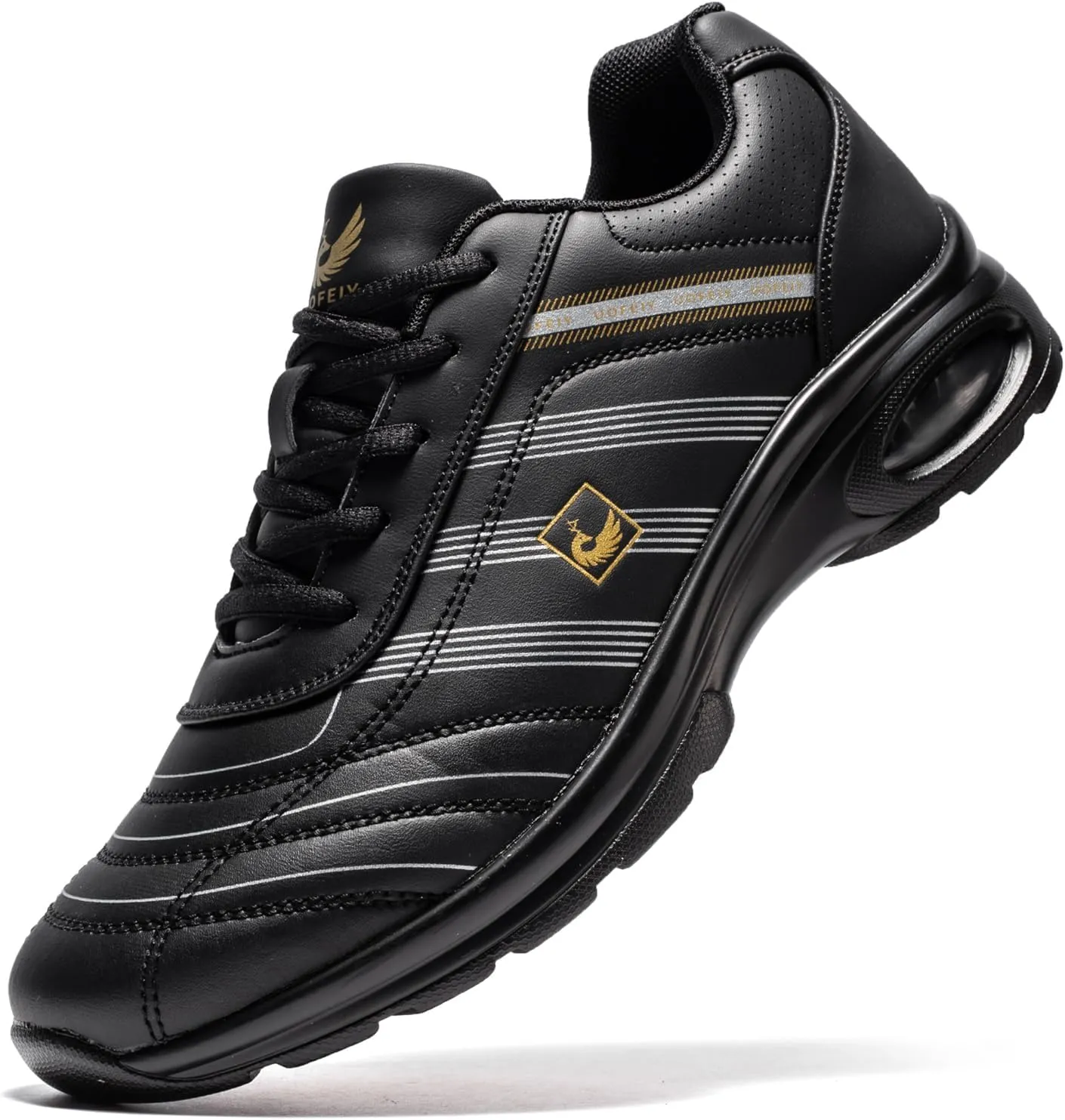 Men's Fashion Lace Up Leather Sneaker Casual Anti Slip Spikeless Golf Shoes for Men Outdoor Walking Shoes Footwears