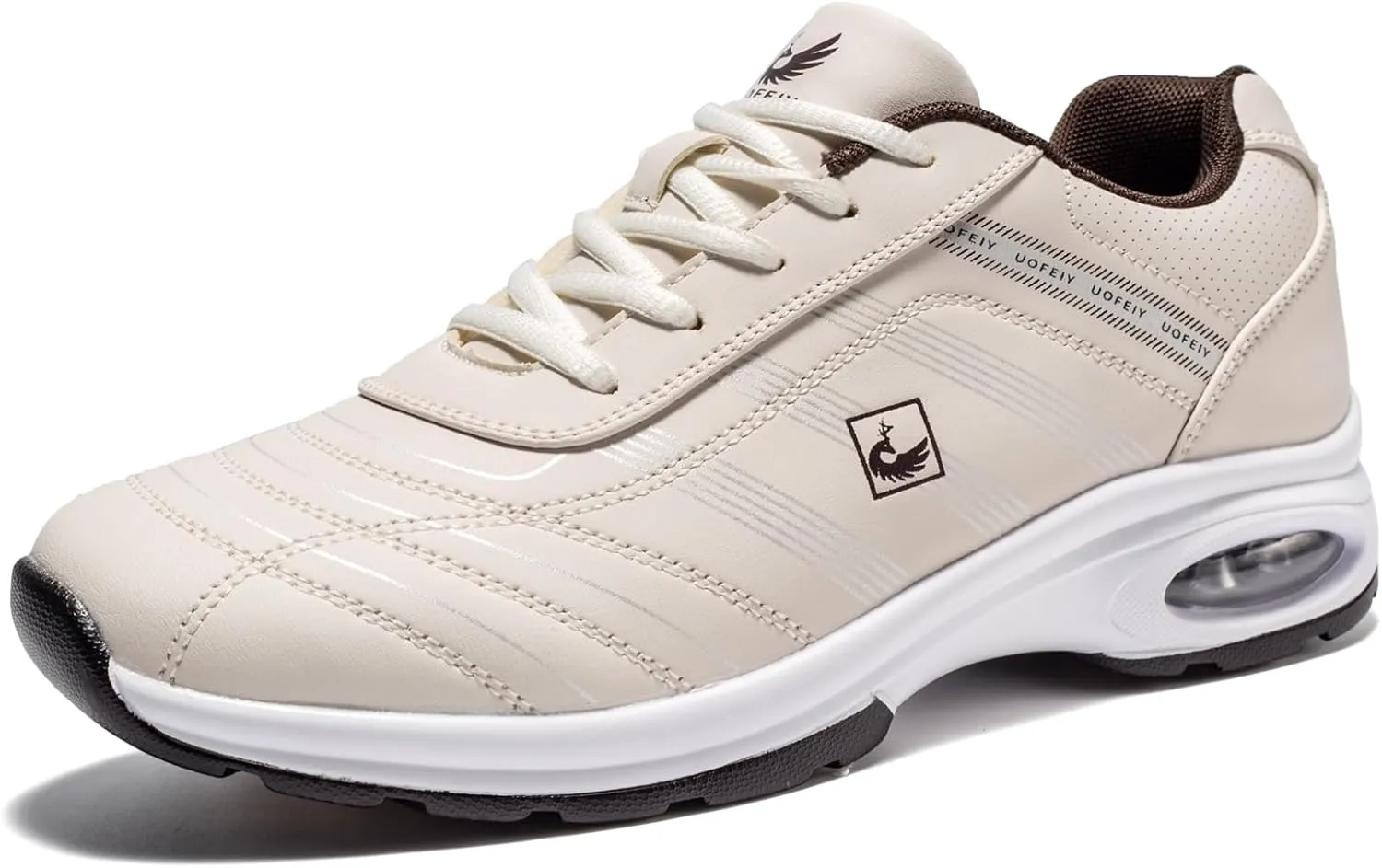 Men's Fashion Lace Up Leather Sneaker Casual Anti Slip Spikeless Golf Shoes for Men Outdoor Walking Shoes Footwears