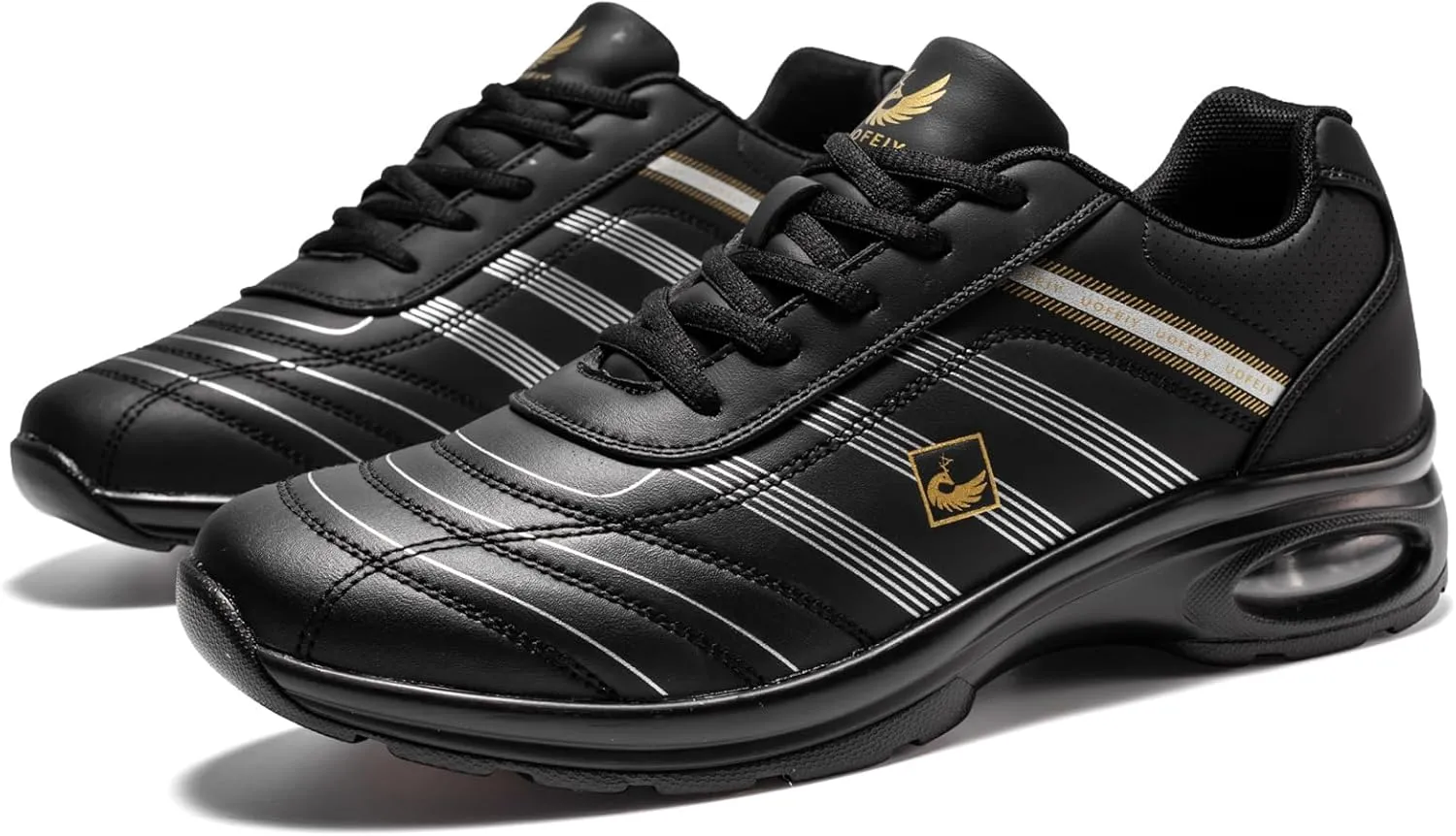 Men's Fashion Lace Up Leather Sneaker Casual Anti Slip Spikeless Golf Shoes for Men Outdoor Walking Shoes Footwears