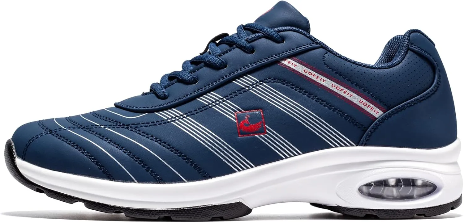Men's Fashion Lace Up Leather Sneaker Casual Anti Slip Spikeless Golf Shoes for Men Outdoor Walking Shoes Footwears