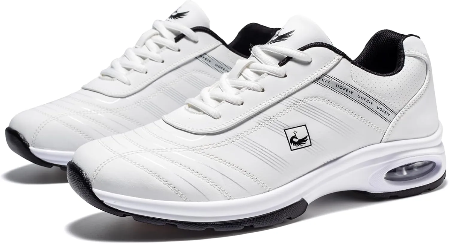 Men's Fashion Lace Up Leather Sneaker Casual Anti Slip Spikeless Golf Shoes for Men Outdoor Walking Shoes Footwears