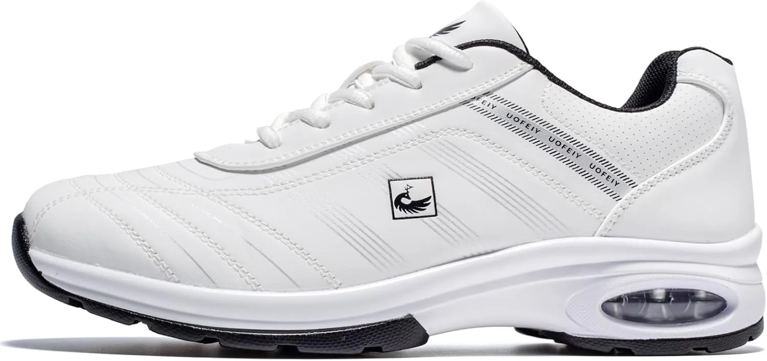 Men's Fashion Lace Up Leather Sneaker Casual Anti Slip Spikeless Golf Shoes for Men Outdoor Walking Shoes Footwears