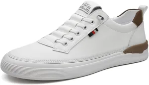 Men's Genuine Leather Lace Up Fashion Loafers Sneakers Casual Walking Driving Shoes