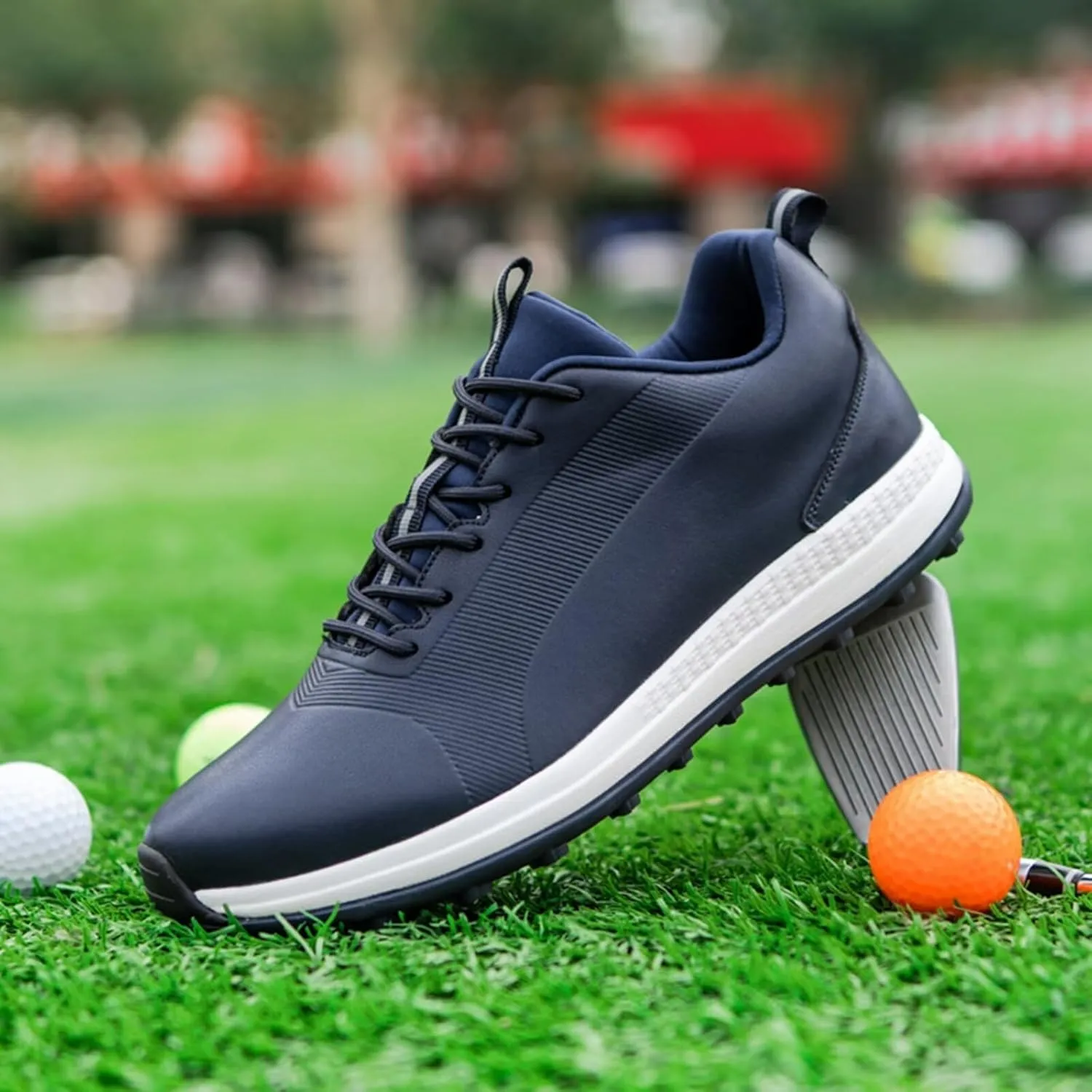 Men's Golf Shoes Breathable Spikeless Classic Golf Trainers Sneakers Anti Slip Walking Footwears for Golfers Outdoor