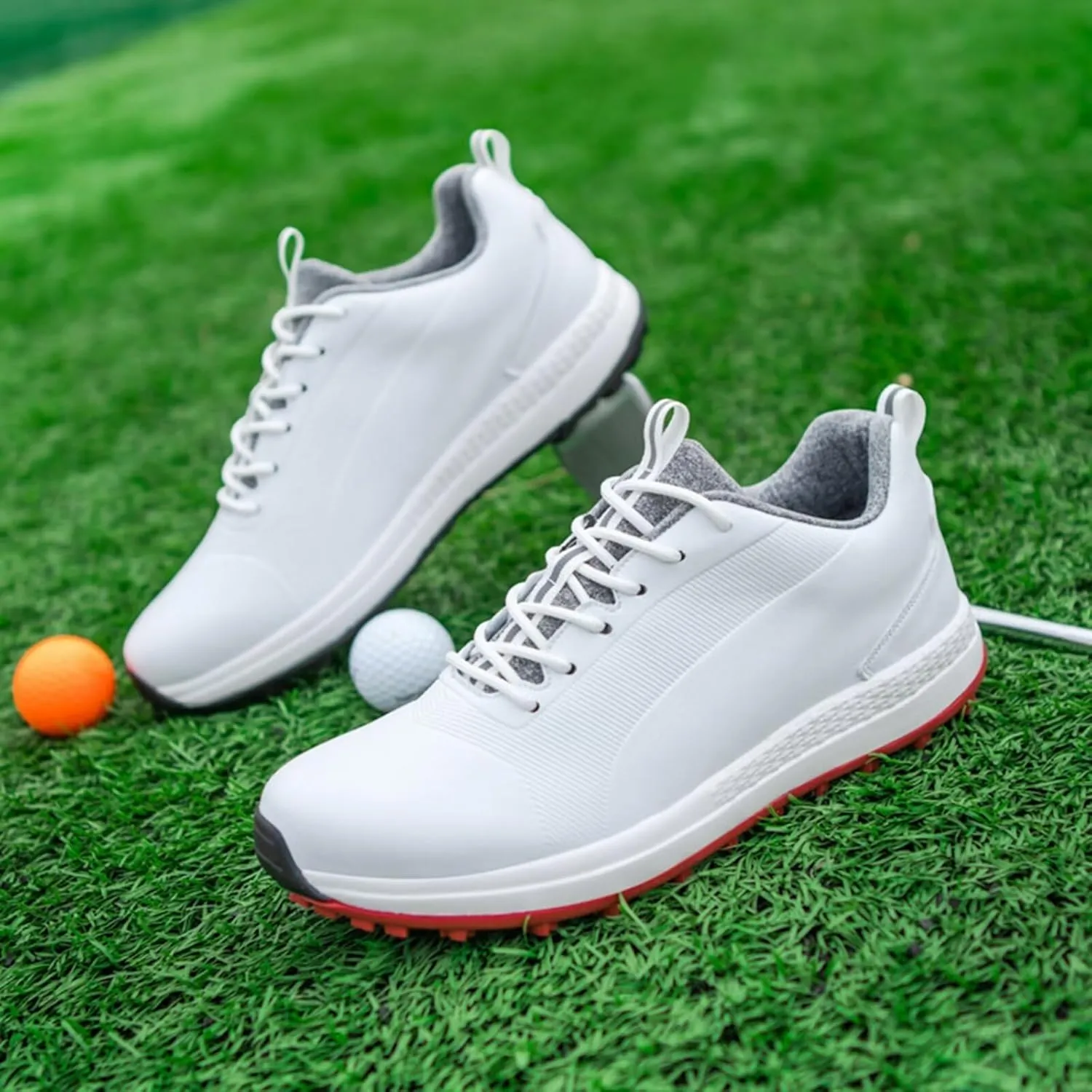 Men's Golf Shoes Breathable Spikeless Classic Golf Trainers Sneakers Anti Slip Walking Footwears for Golfers Outdoor