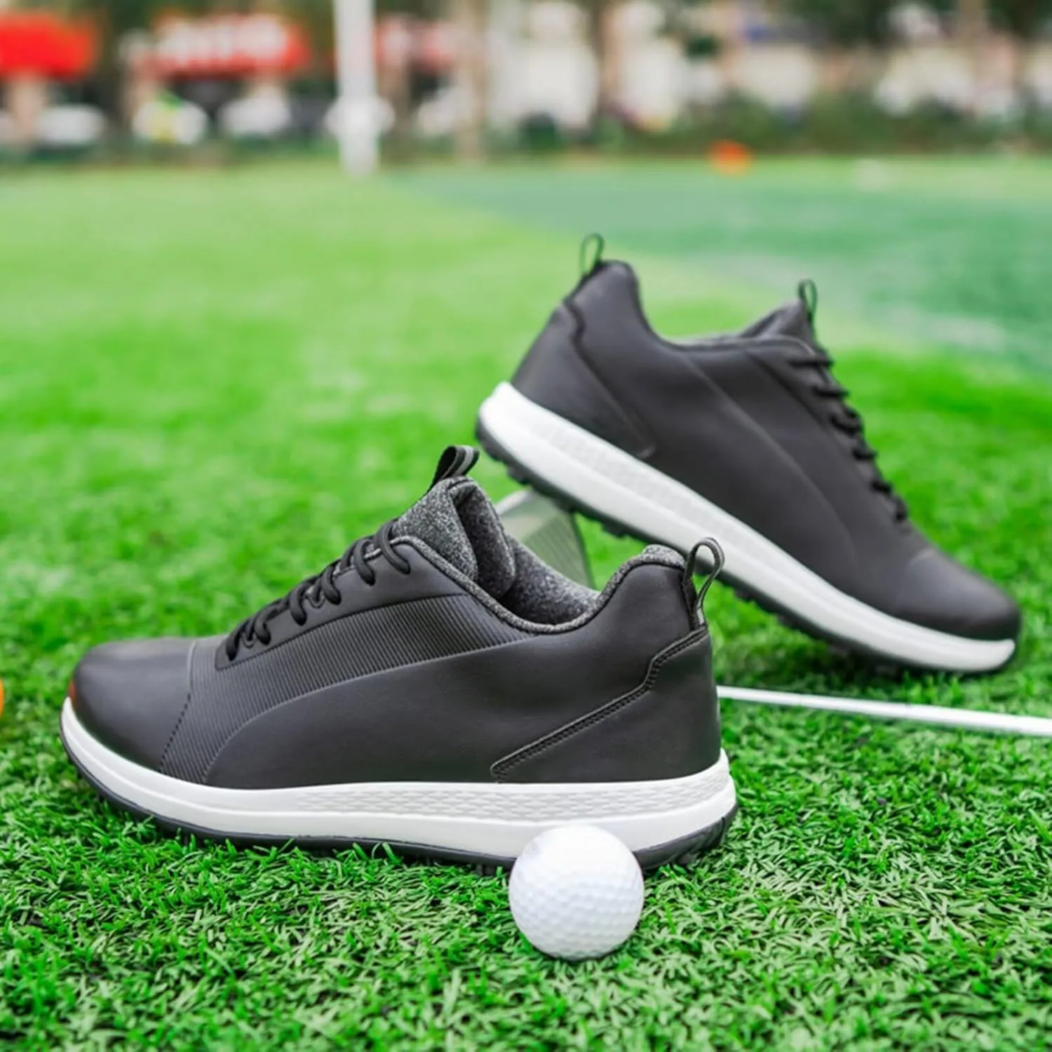 Men's Golf Shoes Breathable Spikeless Classic Golf Trainers Sneakers Anti Slip Walking Footwears for Golfers Outdoor