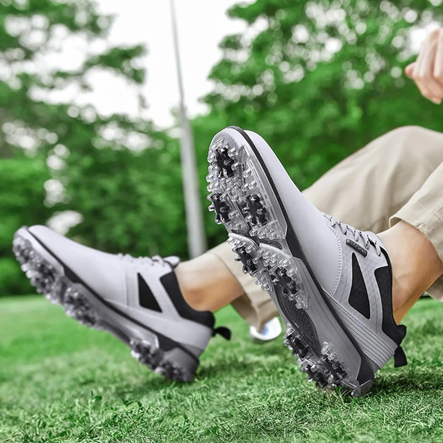 Men's Golf Shoes Classic Golf Trainers Breathable Anti Slip Walking Footwears Waterproof Mens Trainers Golfing