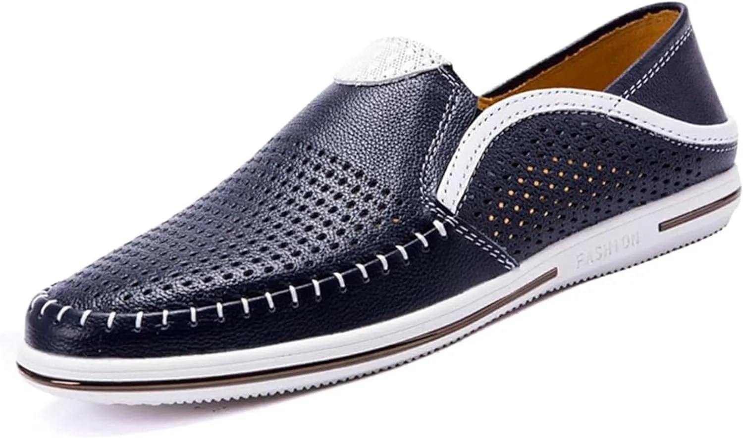 Men's Leather Loafers are Fashionable Slip-in Casual Soft Summer Driving Shoes