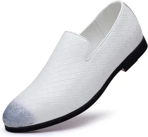Men's Loafers Dress Casual Easy Slip-On Leather Formal Lightweight Driving Walking Shoes for Business Casual Work Outdoor Dating