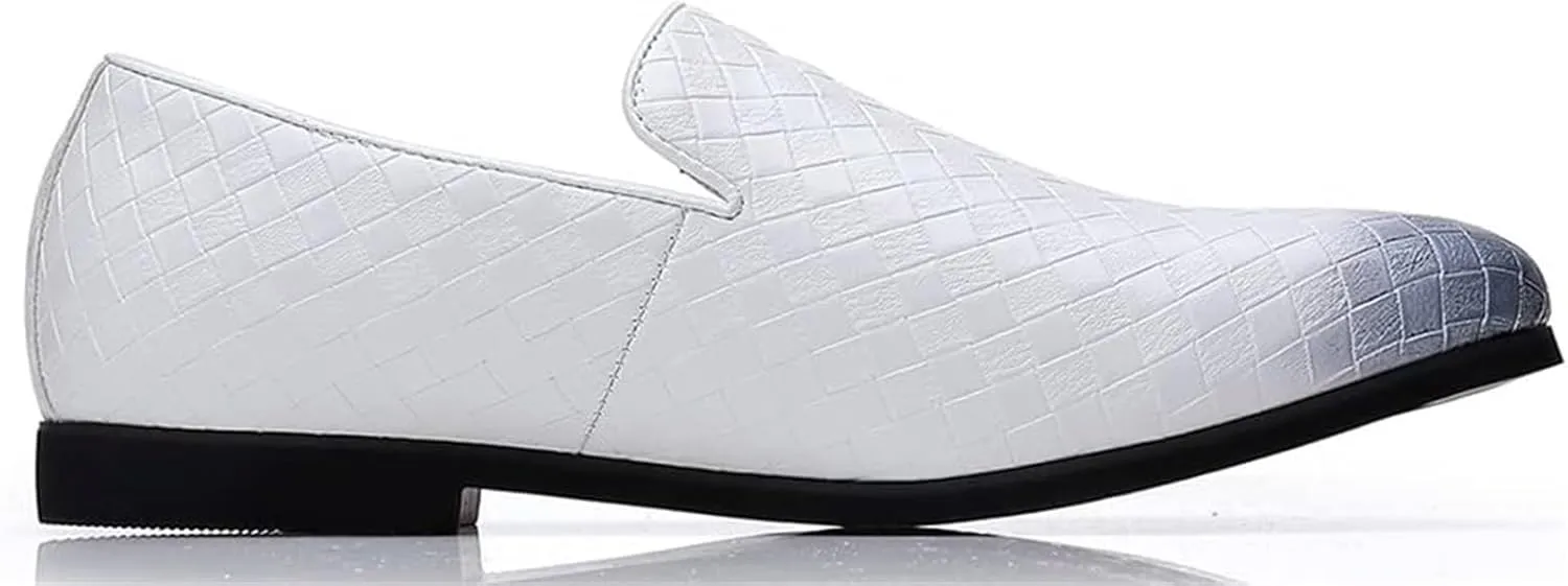 Men's Loafers Dress Casual Easy Slip-On Leather Formal Lightweight Driving Walking Shoes for Business Casual Work Outdoor Dating