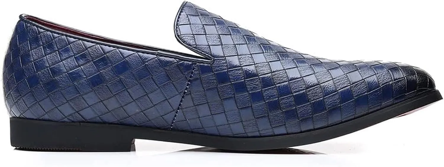 Men's Loafers Dress Casual Easy Slip-On Leather Formal Lightweight Driving Walking Shoes for Business Casual Work Outdoor Dating