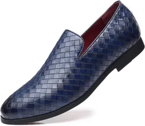 Men's Loafers Dress Casual Easy Slip-On Leather Formal Lightweight Driving Walking Shoes for Business Casual Work Outdoor Dating