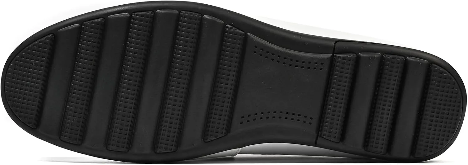 Men’s Moccasins Loafers Casual Leather Slip-On Driving Shoes Dress Comfortable & Light-Weight