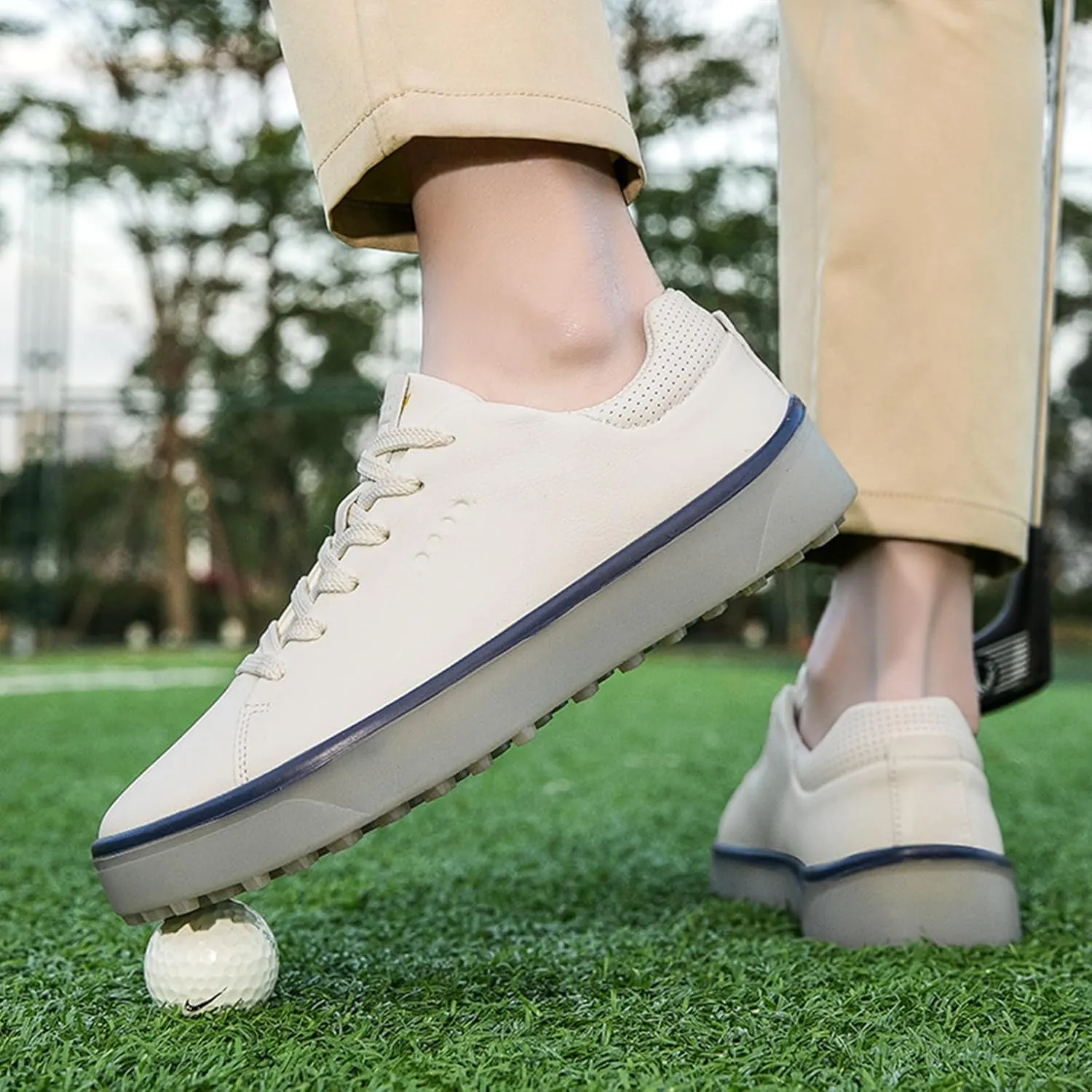 Men's Spikeless Golf Shoes - Waterproof & Breathable Comfortable Walking Golf Shoes for Men Women - Lightweight Tennis Golf Sneakers with Arch Support
