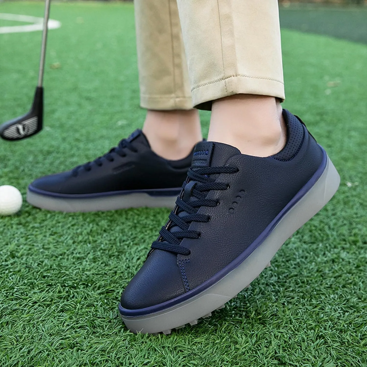 Men's Spikeless Golf Shoes - Waterproof & Breathable Comfortable Walking Golf Shoes for Men Women - Lightweight Tennis Golf Sneakers with Arch Support