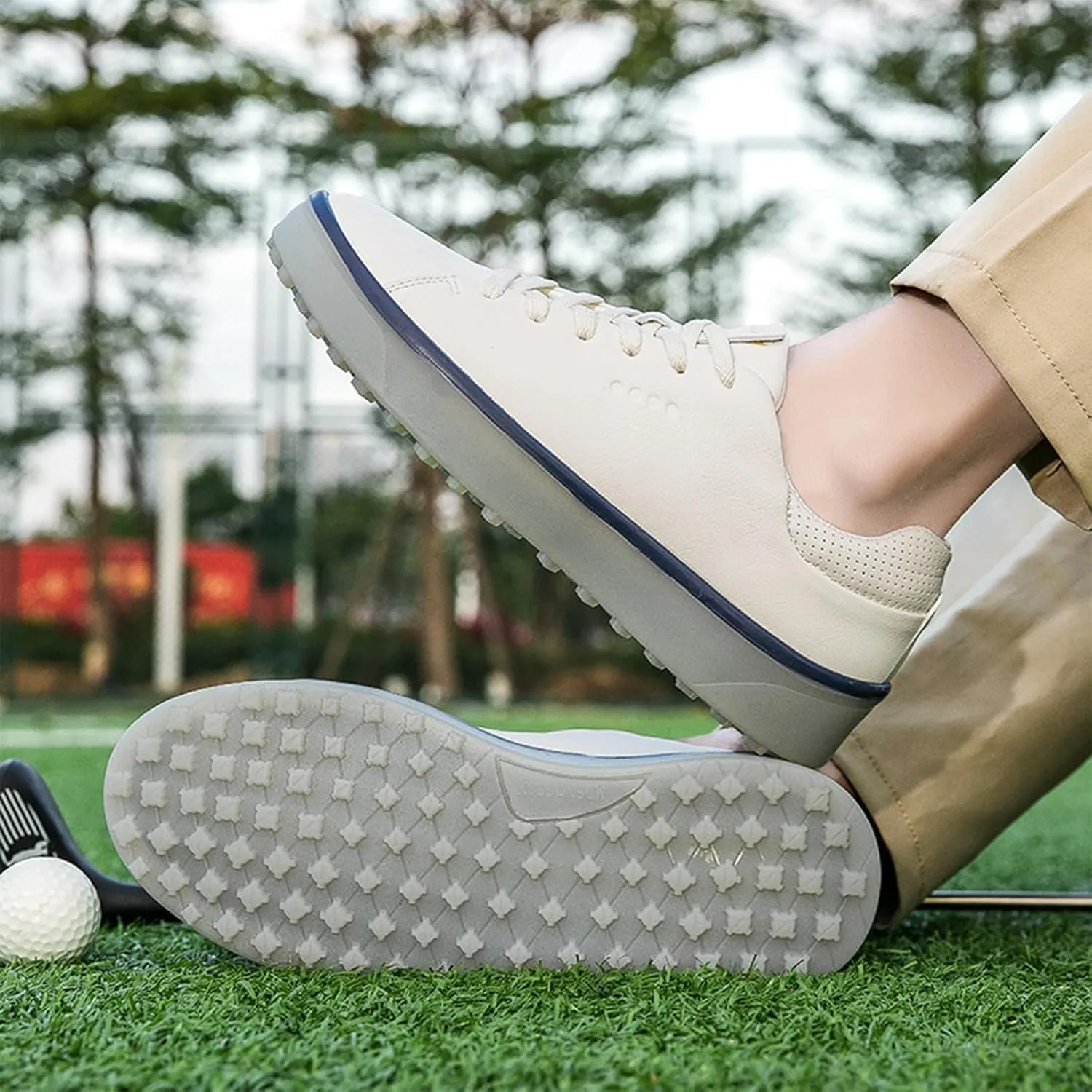 Men's Spikeless Golf Shoes - Waterproof & Breathable Comfortable Walking Golf Shoes for Men Women - Lightweight Tennis Golf Sneakers with Arch Support