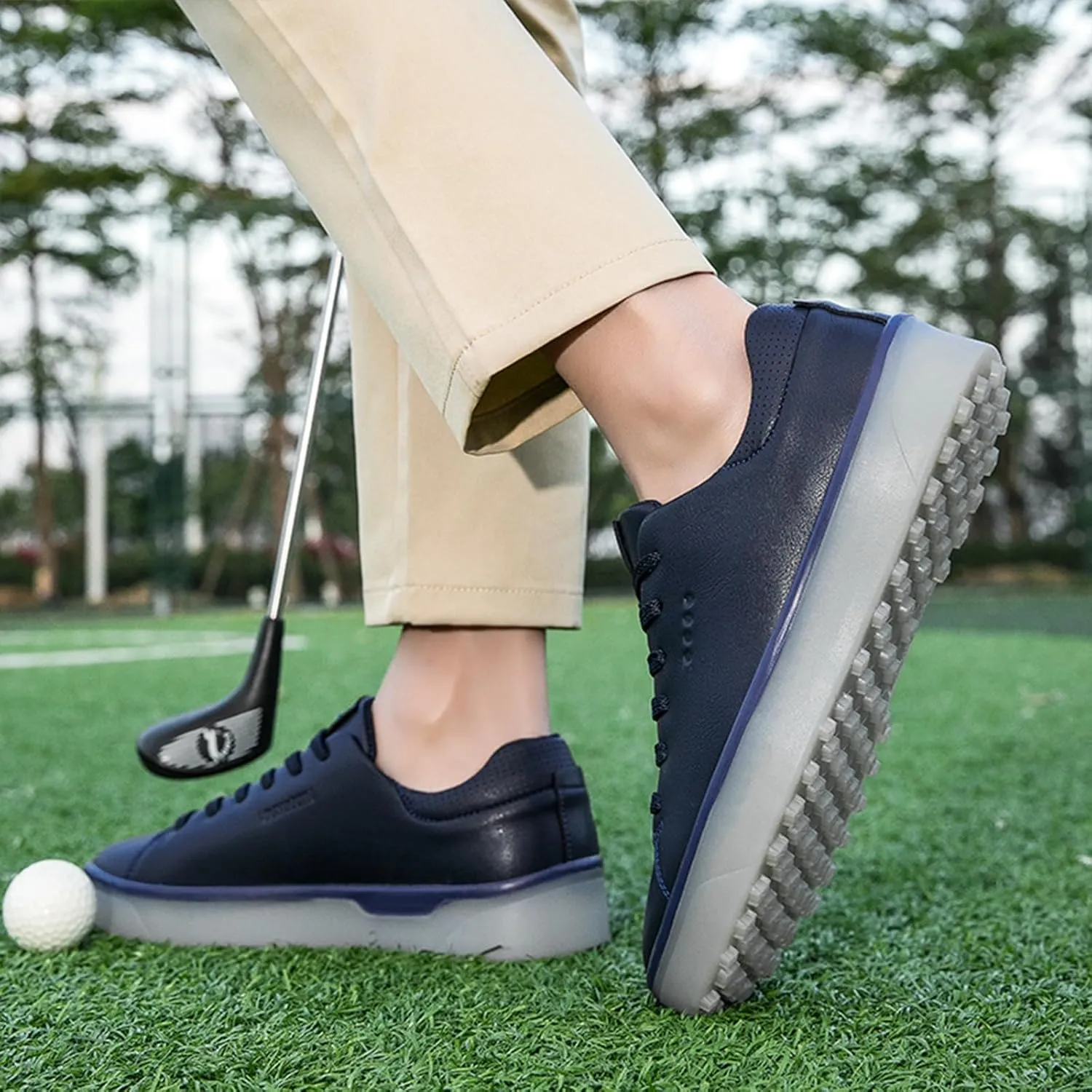 Men's Spikeless Golf Shoes - Waterproof & Breathable Comfortable Walking Golf Shoes for Men Women - Lightweight Tennis Golf Sneakers with Arch Support