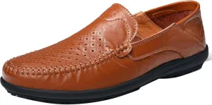 Men's Summer Flat Loafers Driving Shoes Casual Faux Leather Loafers Men's Boat Shoes