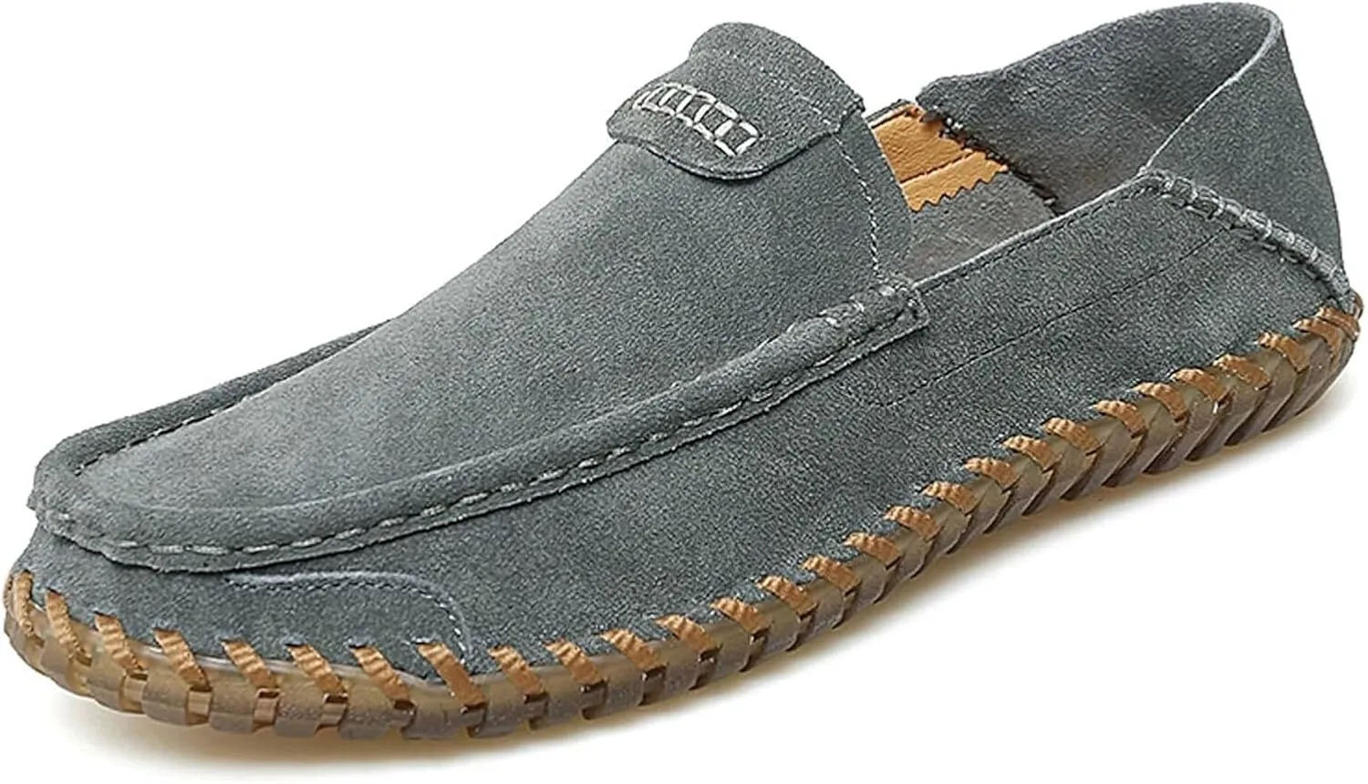 Men's Summer Soft Suede Loafers Penny Shoes Flat Comfortable Driving Shoes Anti Slip Boat Shoes Outdoor Casual Shoes for Men