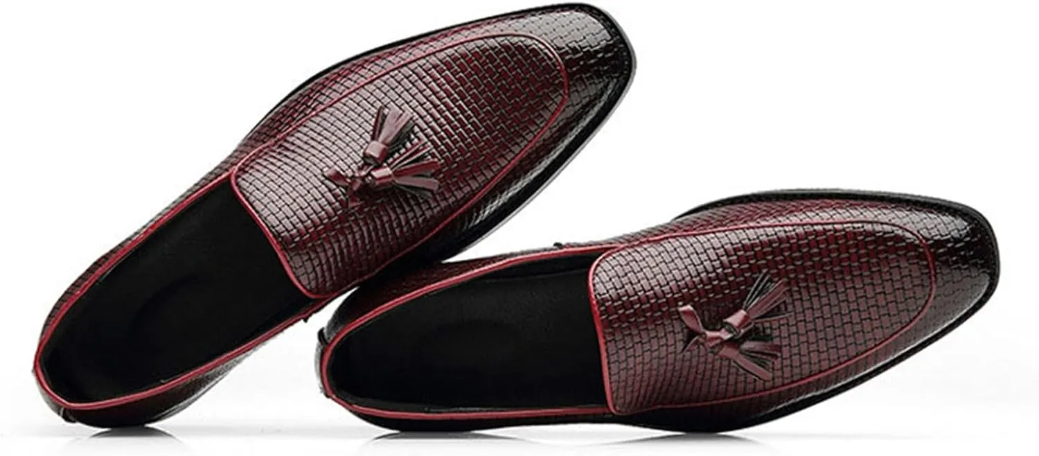 Mens Tassel Loafers Shoes Formal Fashionable Stylish Dress Shoes Slip On Casual Shoes for Business Wedding Wear