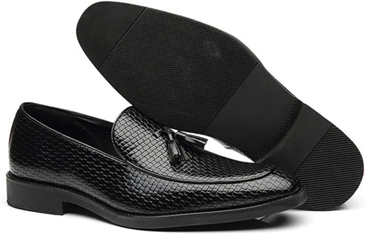 Mens Tassel Loafers Shoes Formal Fashionable Stylish Dress Shoes Slip On Casual Shoes for Business Wedding Wear