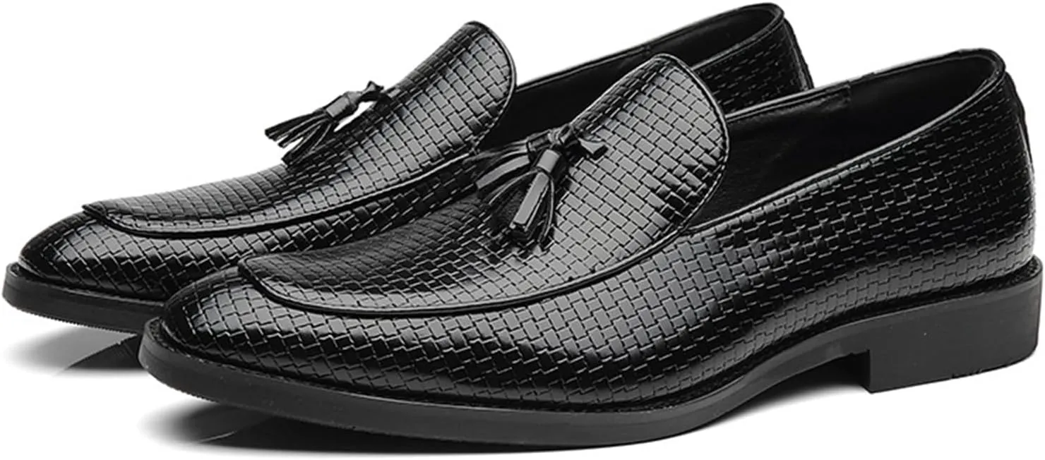 Mens Tassel Loafers Shoes Formal Fashionable Stylish Dress Shoes Slip On Casual Shoes for Business Wedding Wear